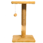 Ansamblu de joaca pentru pisici, tip polita pe suport cu ciucure, bej
