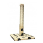 Ansamblu de joaca pentru pisici, tip coloana pe suport, crem/negru