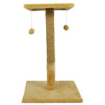 Ansamblu de joaca pentru pisici. tip turn cu platforma si ciucuri. bej