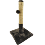 Ansamblu de joaca pentru pisici, tip coloana pe suport cu ciucure, maro