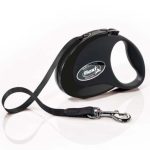 Lesa Flexi Style cu Banda, Retractabila, marimea S, 3 m/12 kg, Negru