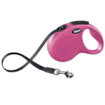 Lesa Flexi Classic, cu banda, marimea XS, 3m/12kg, Roz