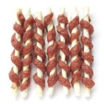 Set Recompense pentru Caini, Baton din piele invelit cu carne de rata 12.5 cm, 37 buc