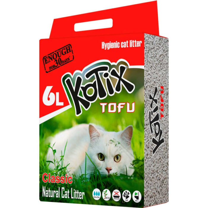 Asternut igienic pentru pisici TOFU Kotix Classic 6L, 2.5kg