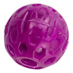 Jucarie din cauciuc eco pentru caini, forma de Minge cu gaura, 4 CM, mov