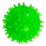 Jucarie din cauciuc eco pentru caini, forma de Minge cu Tepi, 4 CM, verde