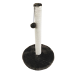 Ansamblu de joaca pentru pisici, tip Scratchboard pe suport rotund cu ciucure, maro