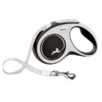 Lesa Flexi New Comfort, Retractabila, cu Banda, marimea M, 5m/25kg, Negru