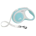 Lesa Flexi New Comfort, Retractabila, cu Banda, marimea M, 5m/25kg, Bleu