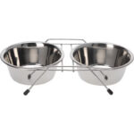 Set 2 boluri cu suport, otel inoxidabil, diametru bol 11 cm