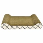 Zgarietor din carton pentru pisici, model carouri, 38.1x22.22x7.62 cm, Multicolor