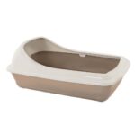 Litiera pentru pisici MPB Birba Mini cu rama detasabila, 38x31x17h cm, Roz