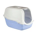 Litiera acoperita pentru pisici MPB Romeo MAXI, 44x64x46h cm, Bleu