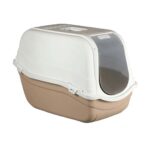 Litiera acoperita pentru pisici MPB Romeo MAXI, 44x64x46h cm, Roz