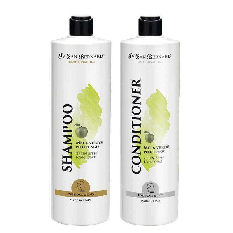 NSHAM1000-NBALM1000 Sampon si Balsam Iv San Bernard Green Apple, pentru caini si pisici, 1l - imagine 1