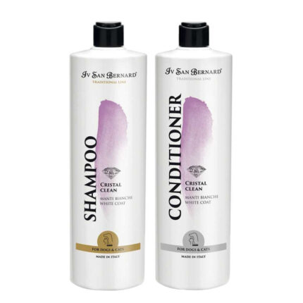 Sampon si Balsam Iv San Bernard Cristal Clean, pentru caini si pisici, 1l