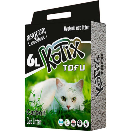 Asternut igienic pentru pisici TOFU Kotix Carbune Activ 6L, 2.5kg